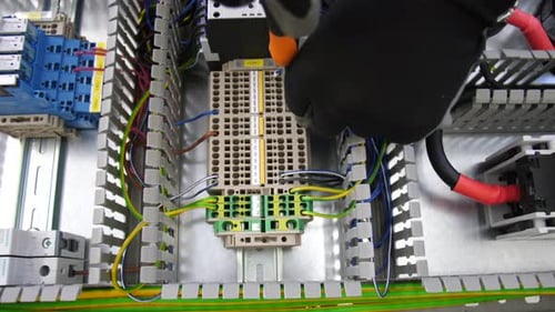 Electrical Panel Wiring with Screwdriver