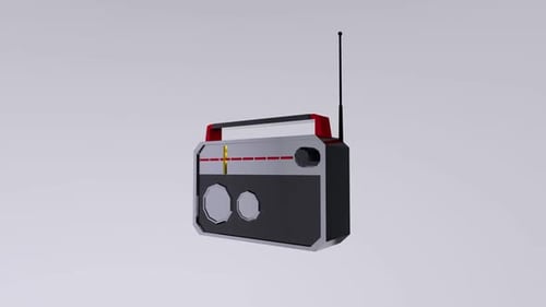 Radio 3d object rotating loop