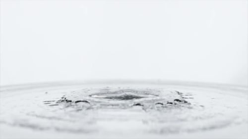Slow Motion Water Drop Splashing and Creating Ripples