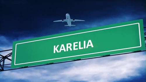 Karelia Airport Road Signs
