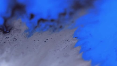 Ink Leak Blur Acrylic Blotch Blue Wet Stain Wave