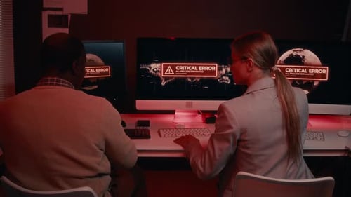 Workers Face Critical Error on Computer Monitors