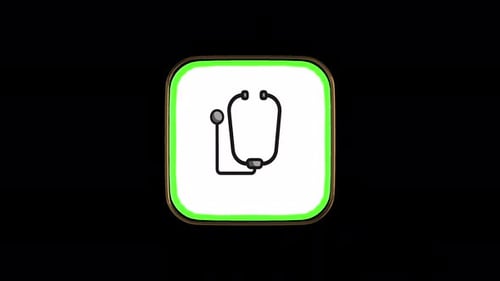 Animated Hand-Drawn Stethoscope Icon for Medical Content