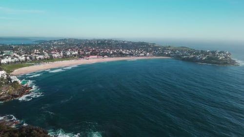 Expansive Aerial View of Bondi Beach and Coastal Suburb, Sydney