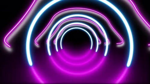 Abstract Neon Tunnel.
