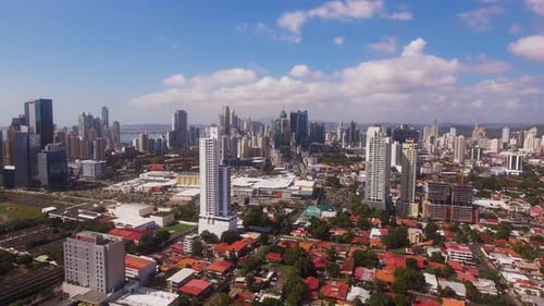 Aerial View Over Panama City Skyline