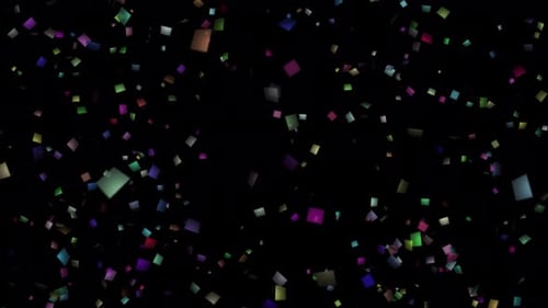 Confetti Explosion. Burst of Confetti. Confetti Shape Particle Blast. Alpha Channel