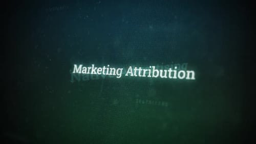 Attribution marketing sur un message d'écran numérique sur des écrans d'ordinateur V03