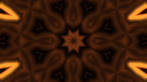 Animated Glowing Kaleidoscope Abstract Pattern Background