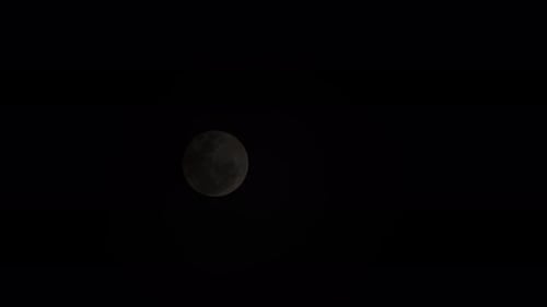 Full Moon Appearing From Behind Clouds.