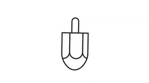 Minimalist Line Art Hanukkah Dreidel Animation