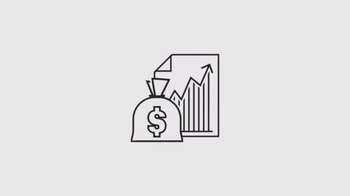 Animated Line Sketch Business Finance Icons