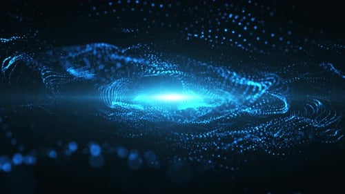 Futuristic Digital Wave Particle Flow Background