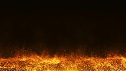 Feuer mit Partikeln im Hintergrund
