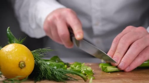 Chopping Chili Peppers