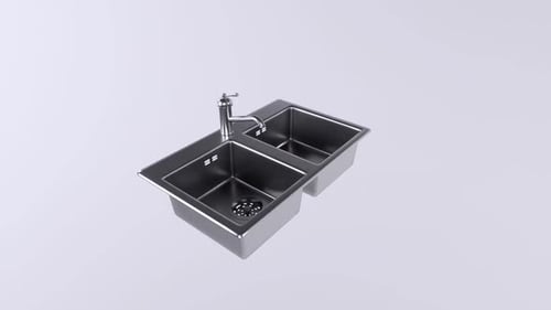Sink 3d object rotating loop