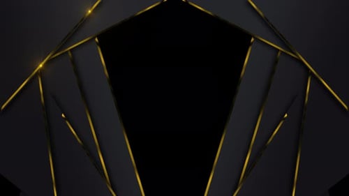 Elegant Abstract Golden Lines Geometric Corporate Background Animation
