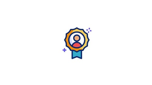 Modern Animated Achievement Badge Icon