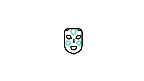 Animiertes Maskensymbol
