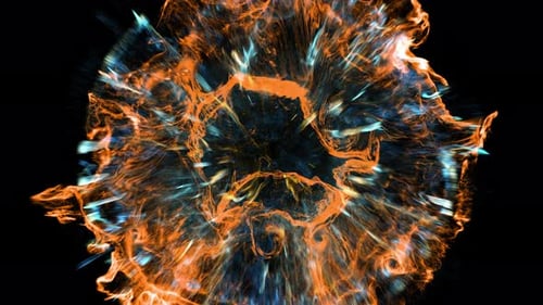 Dynamic Glowing Particle Energy Burst Animation