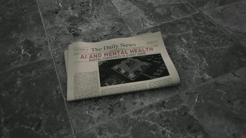 AI and Mental Health Newspaper Headline Reveal