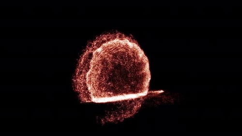 Abstract Fiery Particle Energy Burst Reveal