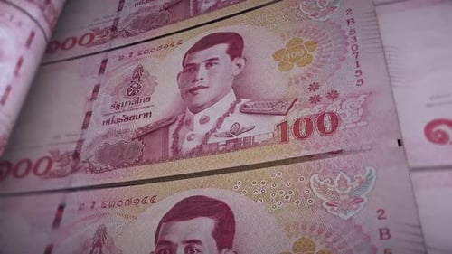 100 Baht Thailand Banknotes