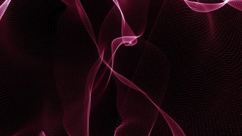Abstract Pink Wavy Particle Grid Motion Background