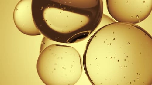 Golden Fluid Spheres with Bubbles Floating Abstractly