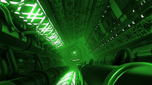 Purple and Green Tunnel