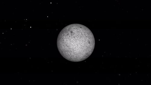 Abstract Moon Phase Transition with Glowing Light Reveal