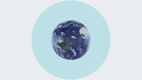 Clean Earth Globe Background 4k Loop
