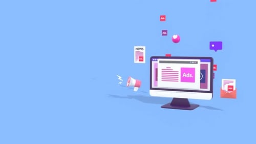 3D Digital Marketing and Online Advertising Animation
