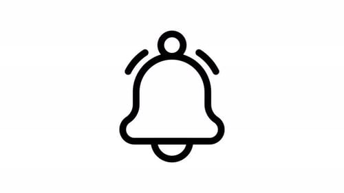Animated Notification Bell Icon Ringing Loop