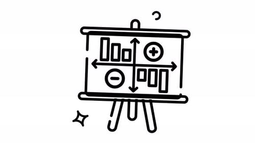 Animated Data Presentation on Flipchart: Business Strategy & Analysis