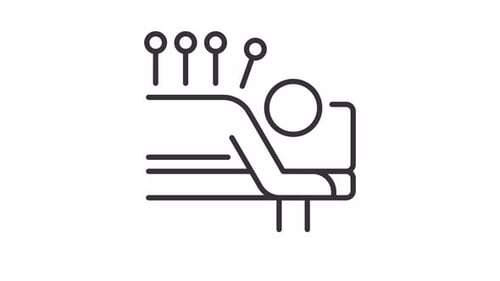 2D animated simple black thin linear hot water bath icon