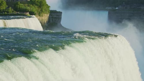 Foamy water at Niagara Falls, Canada