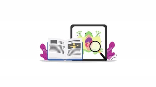 Digital Science Education with Animated Frog Dissection and Magnifying Glass