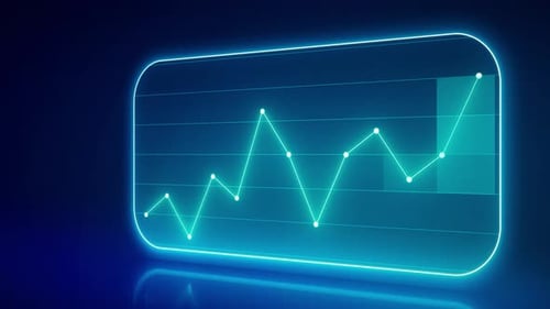 Abstract blue tech background. Financial Growth Bars and corporate statistics, stock market.