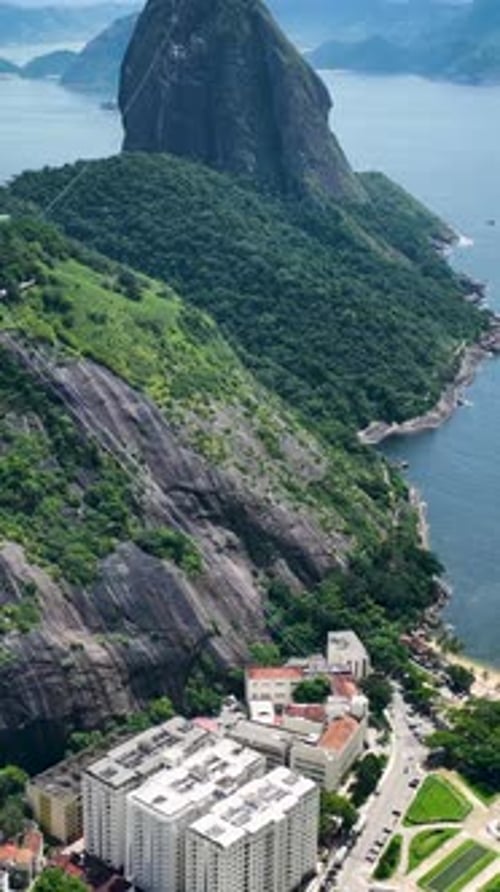 Residential Buildings at Rodrigo de Freitas Lagoon in Rio de Janeiro Brazil.