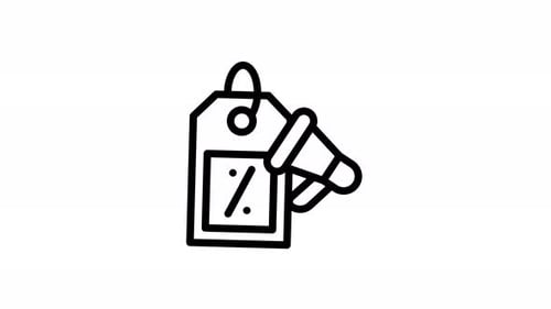 Animated Marketing Price Tag Megaphone Icon