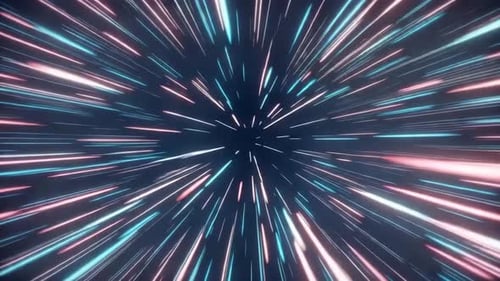 Sci Fi Warp Speed Tunnel Hyperspace bleu et rose
