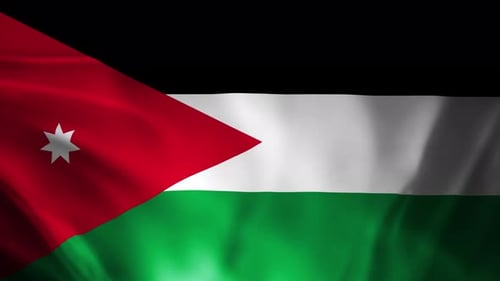 Seamless Loop Animation of Jordan National Flag Waving
