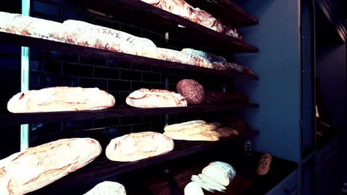 Assorted Breads on Store Shelves