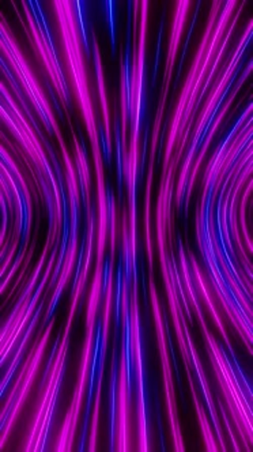 Violetter Hintergrund mit Linien und Formen in der Mitte. Vertikale Loop-Animation