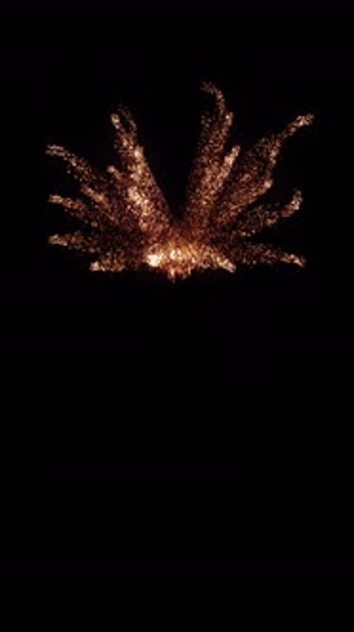 Golden Sparkle Particle Burst Reveal Animation