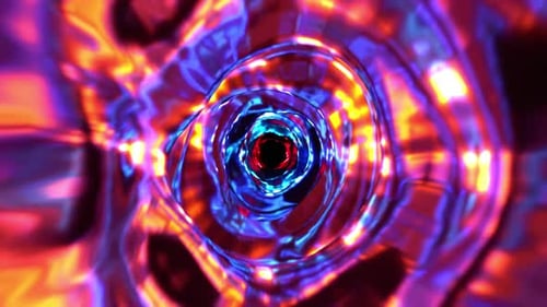 Reverse Rotated Space New Colored Vj Loop Background Tunnel