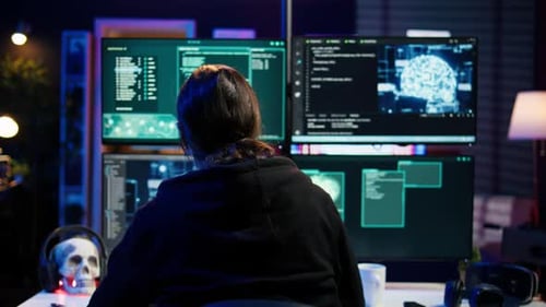 Un hacker utilise des réseaux neuronaux d'intelligence artificielle pour créer un script