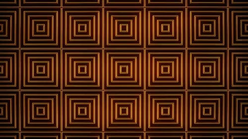 Orange On Black Abstract Neon Glowing Square Type Patterns Background Vj Loop Animation In HD