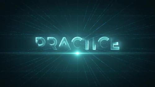 Futuristic Text Reveal with Digital Grid Background